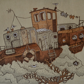 Из серии "Небывалое".Лист 4 "Она так ждет"