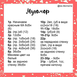 Оформление схемы вязания