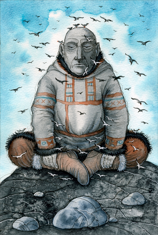 иллюстрация к книге Насти Строкиной "Кит плывет на Север"