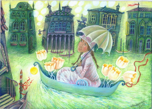  К нему, мимо плавающих домиков