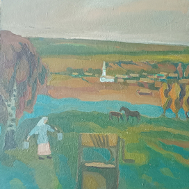 в деревне у бабушки 