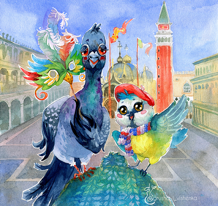 Синичка Есения в Венеции