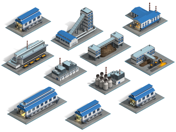 Здания для карты предприятия