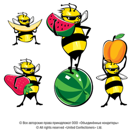 Персонаж для упаковки конфет Золотой шмель