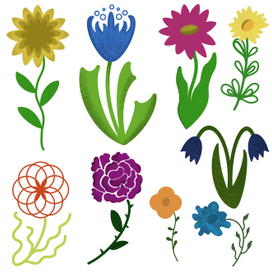 Весенние цветы в Procreate 