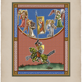 Medieval manuscript miniature