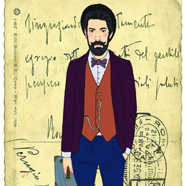 Хипстер в шляпе.