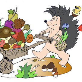 Ёжик стележкой