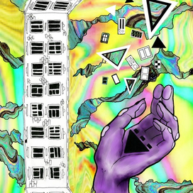 Октябрь.Рука дающая.Из серии иллюстраций для ежедневника