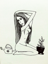 с поливальником