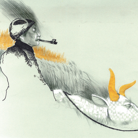 Старик на быке