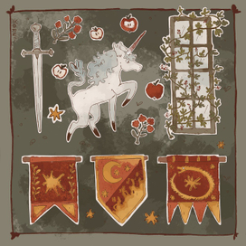 Стикерпак с единорогом