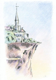 замок на утёсе