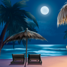 Ночь на пляже