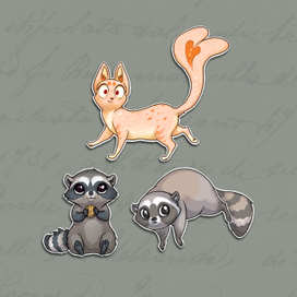 Примеры стикеров.