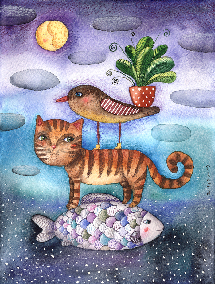 "Рыба, птица, кот" 