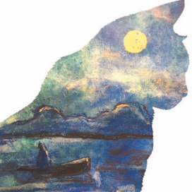 кошка и море