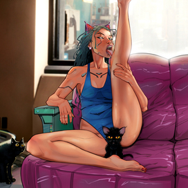 Кибер-кошкодевочка