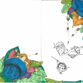 карлики кидаются шишками