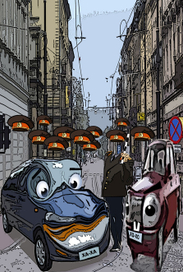 Иллюстрация к сборнику сказок. Смешан. техника.