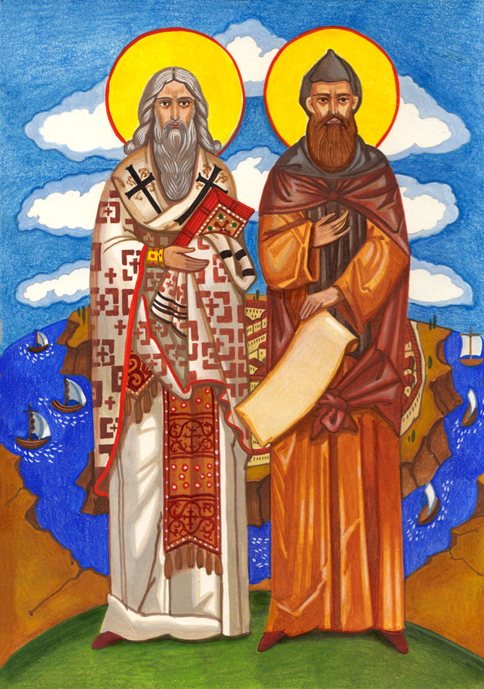 Святые равноапостольные Кирилл и Мефодий.