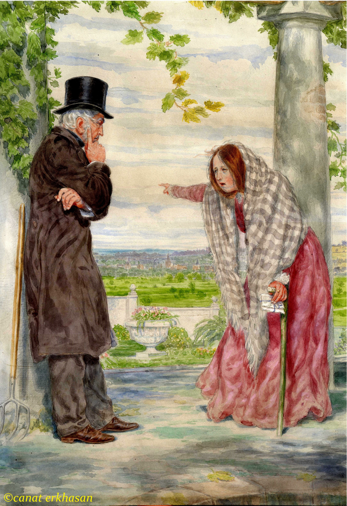 Иллюстрация к книге "Лунный камень" акварель. 28х38 см. 