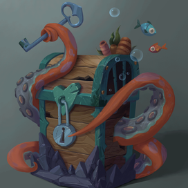 Подводный монстр в сундуке