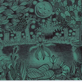 Озеро под луной