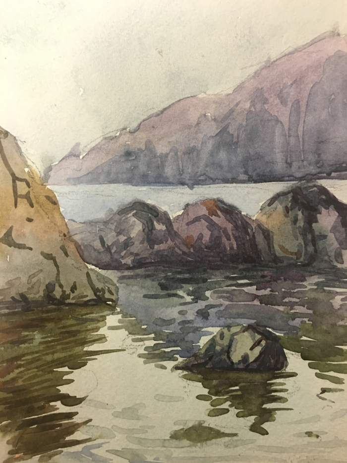 Этюд акварелью