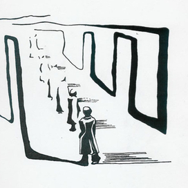 "Идёт по лужам напрямик человек"