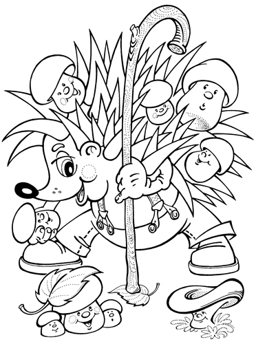 Ёжик-раскрасска