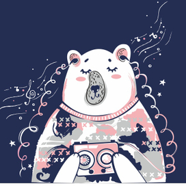 Принт Мелведь 