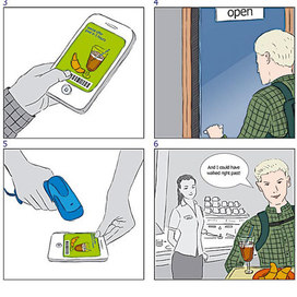 Comics for presentation of radio card