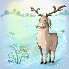 Предновогодний олень