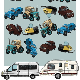 Плакат для гаража. Автомобили.