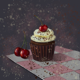 Пирожное с вишенкой