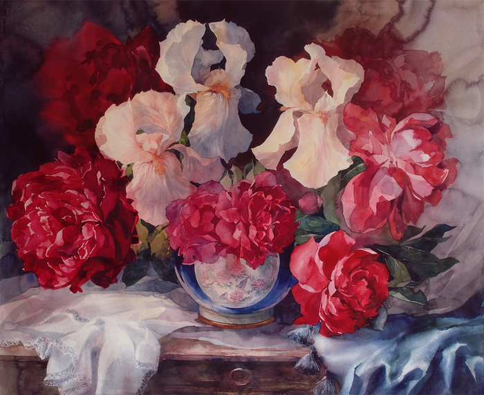 "Букет пионов и ирисов"