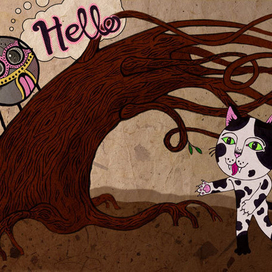 Встреча пятнистого кота с НЛО.