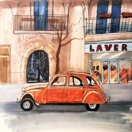 Красный автомобиль