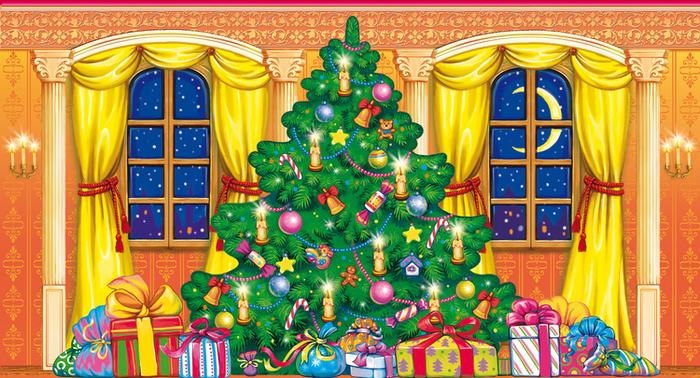 Декорация к настольной игре "Новогодняя"