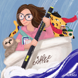 Автопортрет в кофейной лодке