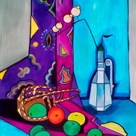 Декоративный натюрморт в манере В.В. Кандинского