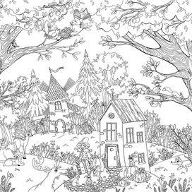 Раскраска "Лес"