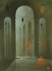 Дворик на Фонтанке. Вечерний свет.