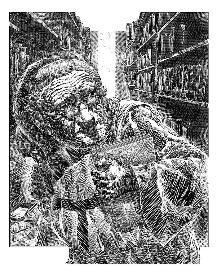 ...не подскажите, как покинуть библиотеку ?