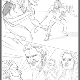 Скетч к комиксу