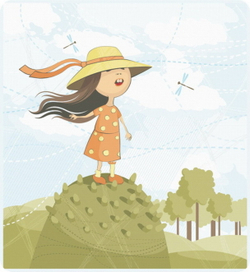 девочка на холме