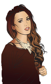 портрет девушки в ожелелье