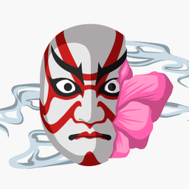 Японская маска векторная иллюстрация