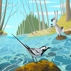 "Апрель, весна, зайцы"